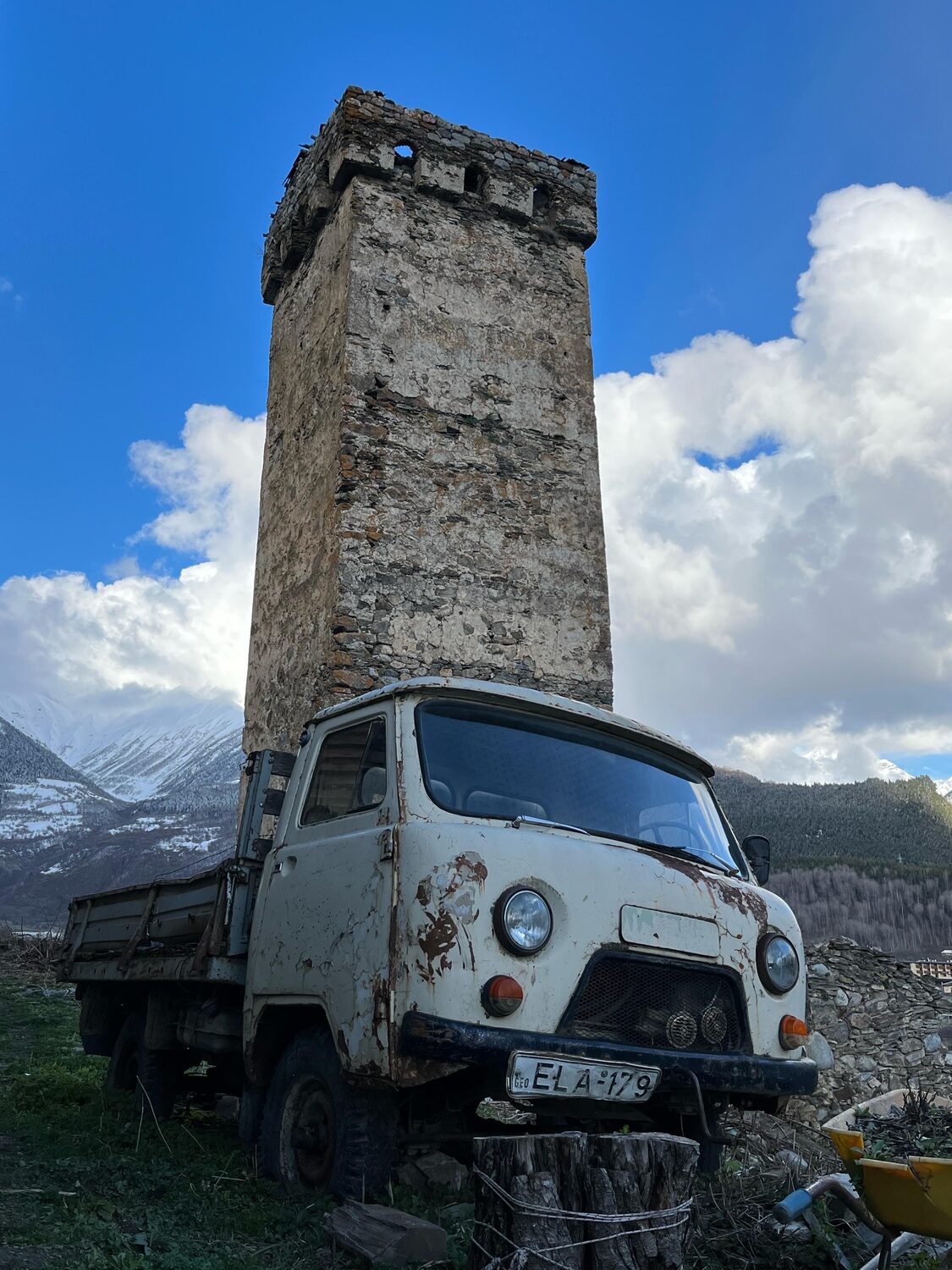 Svan tower in the village