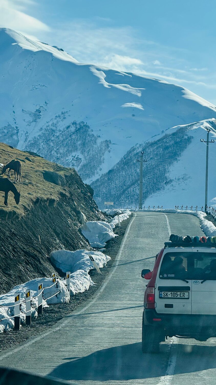 The winding road into Svaneti