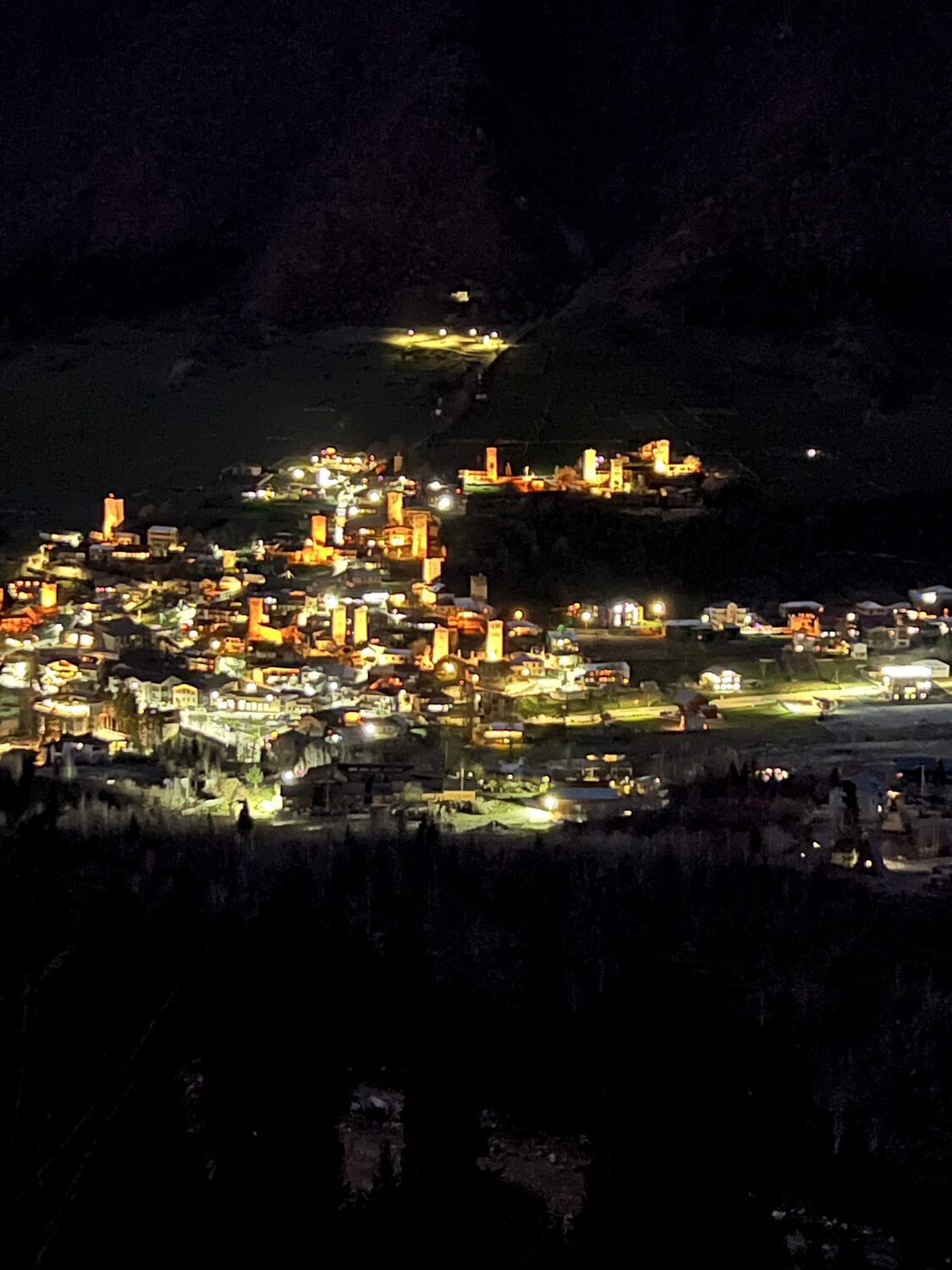 Mestia at night